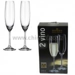 Комплект 2 чаши за шампанско 230 мл, 2 VINO, Bohemia Royal Crystal