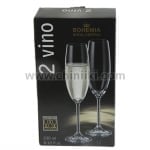 Комплект 2 чаши за шампанско 230 мл, 2 VINO, Bohemia Royal Crystal