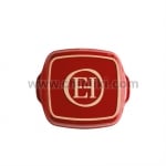 Керамична квадратна форма за печене 22 x 22 см, SQUARE OVEN DISH, червен цвят, EMILE HENRY Франция