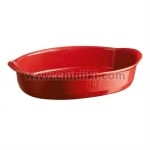 Керамична овална форма за печене 41 x 26 см, цвят червен, LARGE OVAL OVEN DISH, EMILE HENRY Франция