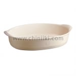 Керамична овална форма за печене 41 x 26 см, цвят екрю, LARGE OVAL OVEN DISH, EMILE HENRY Франция