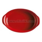 Керамична овална форма за печене 35 x 22.5 см, цвят червен, OVAL OVEN DISH, EMILE HENRY Франция