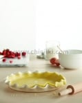Керамична форма за тарт 33 см, цвят екрю, RUFFLED TART DISH, EMILE HENRY Франция