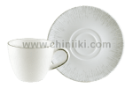 Порцеланова чинийка с чаша за еспресо кафе 80 мл IRIS, Bonna Турция