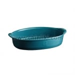 Керамична овална форма за печене 35 x 22.5 см, син цвят, OBAL OVEN DISH, EMILE HENRY Франция