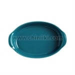 Керамична овална форма за печене 35 x 22.5 см, син цвят, OBAL OVEN DISH, EMILE HENRY Франция
