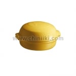 Керамична форма за печене с капак 19 см, жълт цвят, CHEESE BAKER, EMILE HENRY Франция