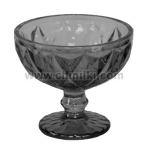 Стъклени чаши за мелба 10.7 см, 6 броя, цвят черен/гланц, WICKED