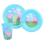 Детски сервиз за хранене 3 части PEPPA PIG, пластмаса