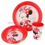 Детски сервиз за хранене 3 части Minnie Mouse, пластмаса