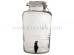 Стъклен диспенсър за вода или сок с кранче 8 литра, Kapimex Холандия