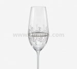 Гравирани чаши за шампанско 190 мл VIOLA PLATINUM, 6 броя, Bohemia Crystalex