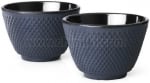Чугунени чаши за чай 80 мл, 2 броя, тъмно син цвят, BREDEMEIJER Нидерландия