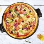 Керамична плоча за пица 36.5 см, черен цвят, SMOOTH PIZZA STONE, EMILE HENRY Франция
