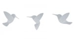 Комплект декорация за стена в 3 цвята HUMMINGBIRD,  9 броя колибри, UMBRA Канада