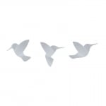 Комплект декорация за стена HUMMINGBIRD, 9 броя колибри, бял цвят, UMBRA Канада