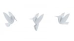 Комплект декорация за стена HUMMINGBIRD, 9 броя колибри, бял цвят, UMBRA Канада