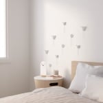 Комплект 3D декорация за стена BLOOMER, 9 броя цветя, цвят бял, UMBRA Канада