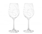 Гравирани чаши за вино 350 мл STRING, 2 броя, Bohemia Crystalex