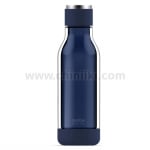 Двустенна термо бутилка 500 мл INNER PEACE, стъкло и тритан, син цвят, ASOBU Канада
