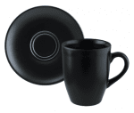 Порцеланова черна чаша за чай 330 мл с подложна чинийка NOTTE, Bonna Турция