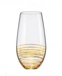 Чаши за вода 350 мл VIOLA SPIRAL GOLD, 6 броя, Bohemia Crystalex