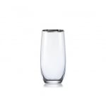 Чаши за вода 350 мл VIOLA SILVER, платинен кант, Bohemia Crystalex