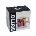 Порцеланова чаша с чинийка за еспресо кафе 90 мл APPLE, Romero Britto
