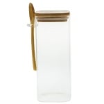 Стъклен буркан с бамбуков капак и лъжичка, 750 мл