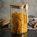 Стъклен буркан с бамбуков капак и лъжичка, 750 мл