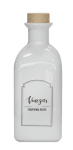 Стъклена бутилка за оцет с коркова запушалка 250 мл, Voca Vinegar, бял цвят