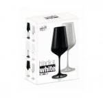 Чаши за вино с черно столче 450 мл SANDRA, 2 броя, Bohemia Crystalex