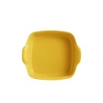 Керамична тава 22 x 22 см, жълт цвят, SQUARE OVEN DISH, EMILE HENRY Франция