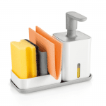 Органайзер за мивка с дозатор за течен сапун PURO, цвят сив и бял, Tescoma Италия