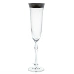 PARUS SILVER чаши за шампанско със сребърен кант 190 мл - 6 броя, Bohemia Crystalite