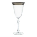 PARUS SILVER чаши за вино със сребърен кант 250 мл - 6 броя, Bohemia Crystalite