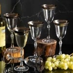 PARUS SILVER чаши за вино със сребърен кант 185 мл - 6 броя, Bohemia Crystalite
