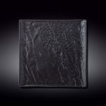 Порцеланова чиния квадрат за десерт 17 x 17 см SlateStone, черен цвят, WILMAX Англия