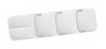 Органайзер за прибори с 5 разделения, цвят бял, 39 x 11.2 x h 5.2 см, HOME
