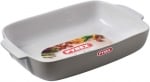 Керамична правоъгълна тава за печене 35 x 25 см SIGNATURE, цвят сиво бял, PYREX Франция