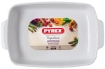Керамична правоъгълна тава за печене 35 x 25 см SIGNATURE, цвят сиво бял, PYREX Франция