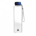 Стъклена бутилка за вода 550 мл, тъмно синя капачка, United Colors Of Benetton