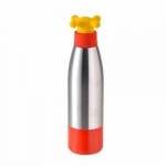 Стоманена бутилка за вода 500 мл RAINBOW, жълта капачка тип кранче, United Colors Of Benetton