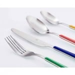 Комплект прибори за хранене с цветни дръжки за 6 човека 24 части, United Colors Of Benetton
