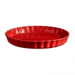 Керамична форма за тарт 29,5 см TART DISH, червен цвят, EMILE HENRY Франция