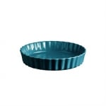 Керамична форма за тарт 24 см DEEP FLAN DISH, син цвят, EMILE HENRY Франция