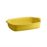 Керамична тава 36.5 x 23.5 см RECTANGULAR OVEN DISH, жълт цвят, EMILE HENRY Франция