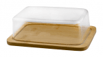 Правоъгълна бамбукова дъска с капак за съхранение 19 x 12.5 см