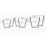 Комплект двустенни чаши 3 вида х 2 чаши SENSO, Vialli Design Полша