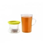 Чаша за чай 300 мл с инфузер, зелен ринг AMO, Vialli Design Полша